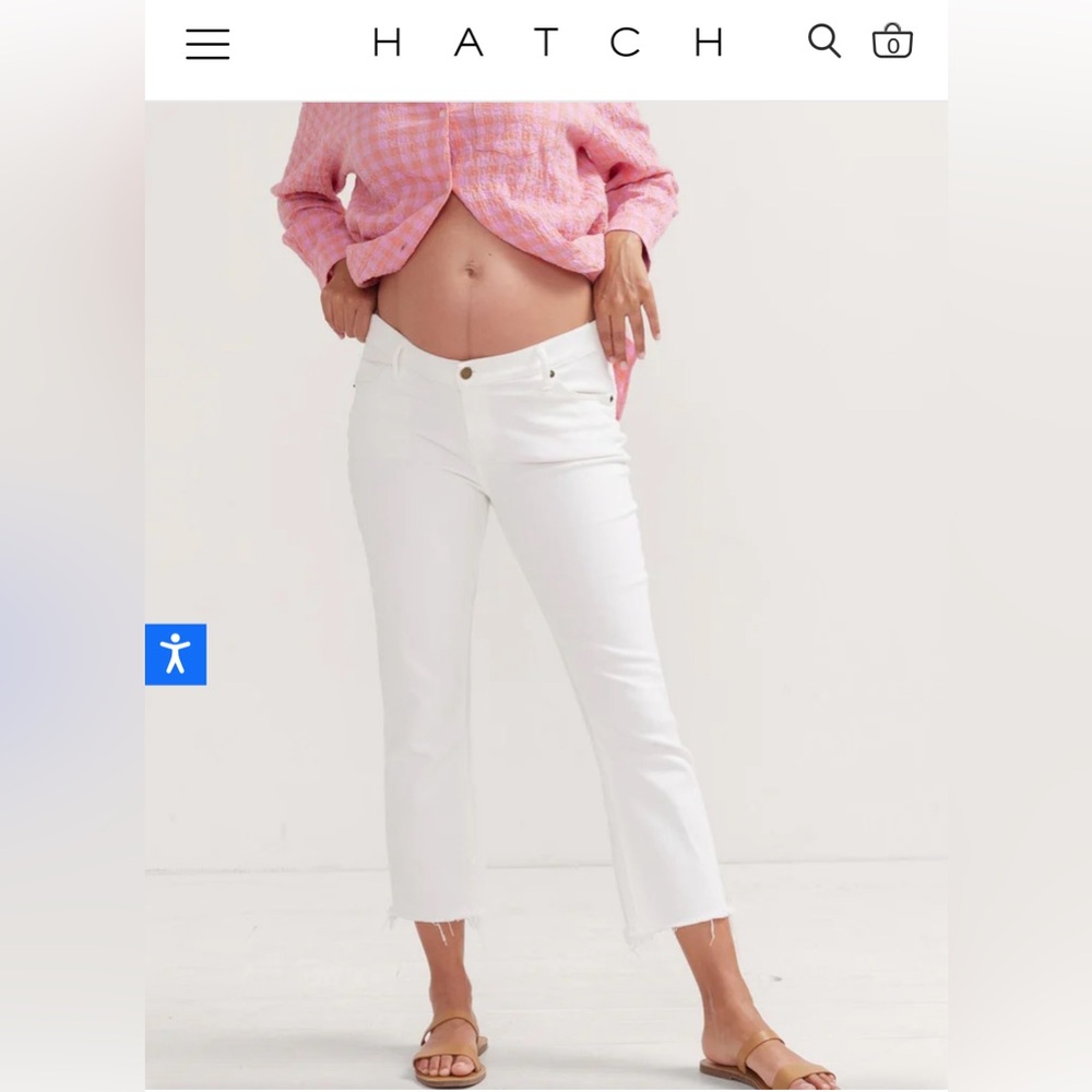 Hatch Maternity Cropped Jeans